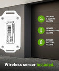 Smart Garage Door Opener Remote With App Control And Wireless Sensor That Plays Nice With Apple HomeKit Amazon Alexa Google Assistant And IFTTT Fits All Sectional Doors sensor and alerts