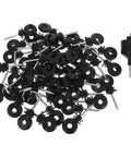 Heavy Duty Electric Fence Wire Insulators For Wood Posts With Socket Installation Tool Easy Plug And Play Holding Insulators For Cattle Made Of PP PE And Carbon Steel Black For Farm Use, black screw-in set