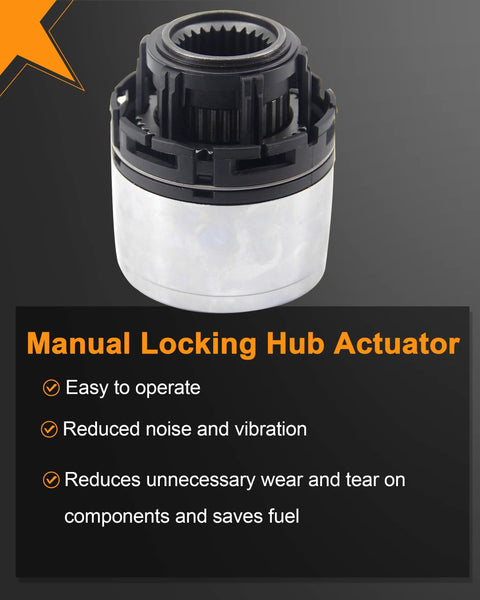 Image of 4WD Manual Locking Hub Actuator Replacement, showing a cylindrical, heavy-duty actuator part for Ford and Mazda vehicles.