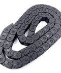 Heavy Duty 1 Meter 10x11mm Cable Drag Chain Bridge For Engraving Machines And Roller Tanks Silent Motion Transmission R28, black design.
