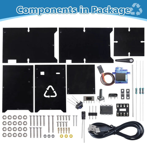 DIY Trash Can Soldering Practice Kit With Through Hole Build And Hands Free Photoelectric Effect Automatic Sensor components