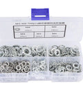 Galvanized Serrated Lock Washer Assortment Kit 700 Pcs Toothed Split Washers M3 M4 M5 M6 M8 For Electrical Automotive Marine Use Stays Put Under Vibration in labeled organizer