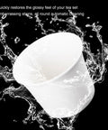 Compact Countertop Dishwasher With 4 Liter Built In Tank And 360 Rotating Spray Head Usb Rechargeable Portable Cleaner For Rv Camping Dorms Tiny Homes No Sweat Quick Rinse Easy Peasy Setup, white cup splashing water for automatic cleaning.