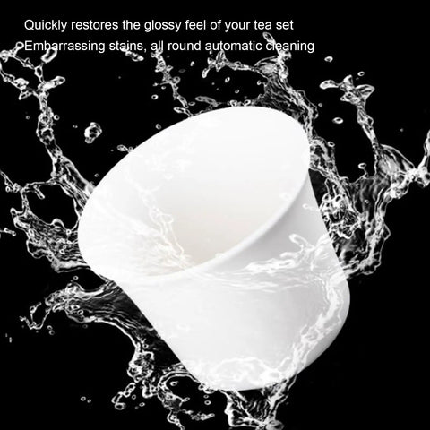 Portable Mini Dishwasher Countertop Cleaning, Hella Compact USB Rechargeable Washer With Cup Holder, 360 Spin Cycle cleaning a white cup.