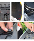 Heavy Duty Nylon Bumper Shield Retainers And Double End Xmas Tree Clips Universal Auto Body Fastener Kit With Bonus Removal Tool shown in installation steps.