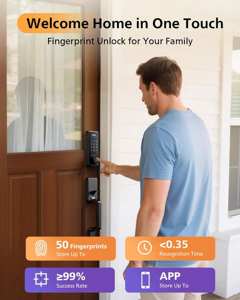 Dope Wifi Smart Lock With Handle Set No Sweat App Remote Control Voice Commands Real Time Alerts Keyless Entry Door System Quick Install For Modern Day Urban Households Everywhere