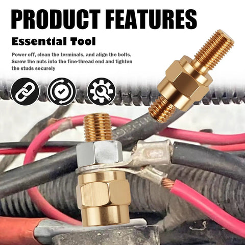 Knock Out Corrosion Quickly With These Heavy Duty Side Post To Top Battery Terminal Adapters Packed With Matched Nuts for secure wiring.