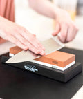 Sharpening knife on Pro Grade Knife Sharpening Kit With Whetstone Bowl, 15-Piece Set, Dual Grit 400/1000 and 3000/8000 Stones