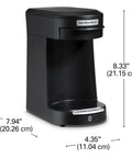 One Cup Pod Coffee Maker For Home Or Office Black Single Serve Brewer Lightning Fast Under 3 Minutes Brew Automatic Shutoff