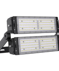 300W Outdoor LED Flood Light With 3 Adjustable Heads, 27000LM, 3000K Warm White, IP66 Waterproof, side view