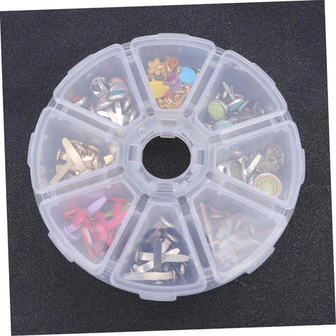 Colorful Metal Brads Fasteners Set for DIY Crafts Scrapbooking and Cardmaking Easy to Use Embellishment Kit with Storage Box