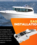 316 Stainless Steel Bow Anchor Roller for Boats Pivoting Marine Hardware with Polished Finish installed on boat