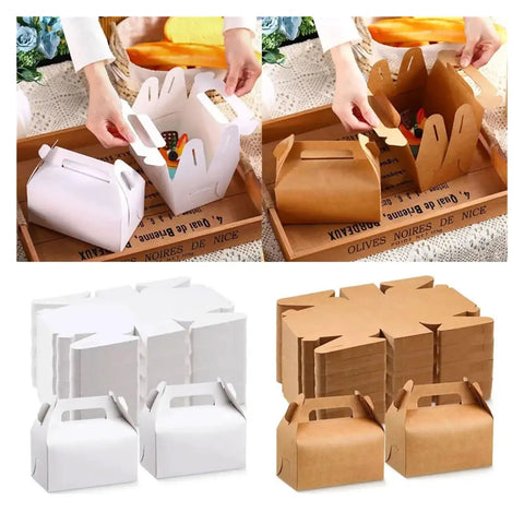 30 Pcs Kraft Gift Boxes With Soft Lining And Protective Outer Shell for packaging; assembled brown and white boxes