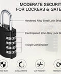 40 Pack Four Digit Combination Padlocks For Luggage And Lockers, waterproof and resettable with hardened steel lock bridge