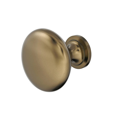 Classic Zinc Cabinet Knob One And A Quarter Inch Diameter For Cabinets And Furniture Durable And Easy To Install Snazzy Hardware Upgrade For Kitchen And Bath Traditional Style Drawer Knob, Burnished Brass Finish