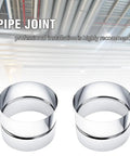 4 Inch Galvanized Steel Duct Connector Set Round Vent Extension For HVAC Dryer Vent Exhaust Fan Metal Hose Coupling Easy Install Heavy Duty Metal Vent Coupler 2 Pack, two silver couplers