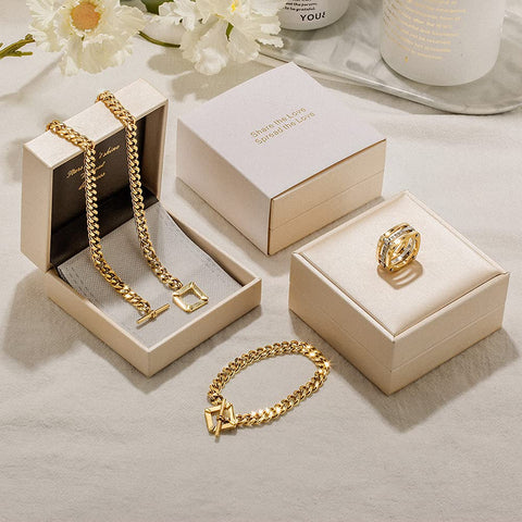 14K Gold Filled Cable Wire Bracelet For Women, 7.8 Inch Classic Twist Rope Threader Interlocking Textured Link Chain in box