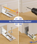 Installation of Bottom Floor Guide For Barn Doors Adjustable Stainless Steel Roller Wall Mounted Sliding Door Guide