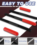 KUNGJUER 3-piece thread file set with red handles for restoring metric and SAE threads