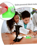 Children assembling Dc Motor Diy Kit For Mini Wind Turbine Electric Generator Solar Powered Physics Project For Hands On Fun Science Experiments And Student Projects For Middle School Makers.