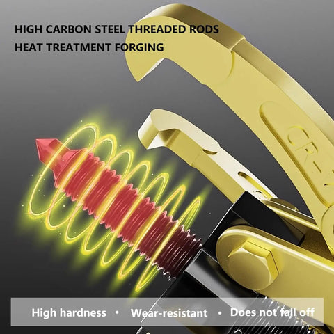 Heavy Duty Bearing Puller With Swappable Two Or Three Jaw Config For Zero Hassle Flywheel And Gear Removal In 10 Inch 5 Ton High Carbon Steel close-up of thread pattern and hook construction.