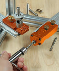 Rock Solid Aluminum Extrusion Drill Jig Snag This Easy Fit Precision Cutting Guide for metal and wood tap alignment setup.
