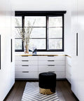 Modern kitchen cabinets with Edge Black Concealed Finger Pulls For Cabinets And Drawers Aluminum Flat Hidden Door Handles Matte Black Finish