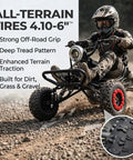 Rider on Electric Go Kart For Teens And Adults With 48V 2000W Motor, Off Road Adrenaline Ride Reaching 31 MPH, 6 Inch All Terrain Tires