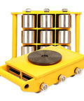 Heavy Duty Moving Dolly With 360 Degree Swivel Load Rollers For Pianos Safes And Shop Gear with metallic rollers and rubber plate.