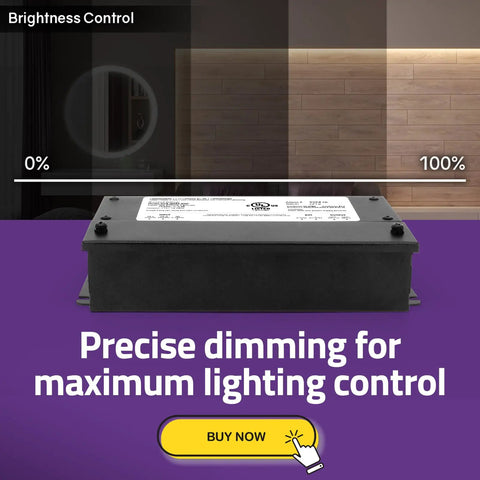 Dimmable LED Driver 24V 60W with smooth no fuss flicker-free dimming for Triac 0-10V phase cut 10V PWM Lutron Leviton compatible
