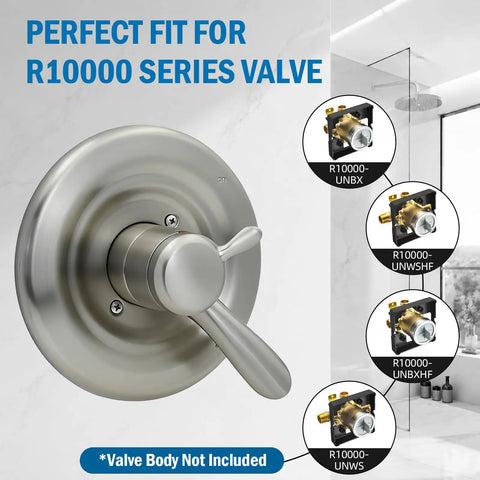Straight Up Top Shelf Shower Trim Kit Compatible With Lahara 17 Series Brushed Nickel Dual Function Temperature Volume Control Legit Cartridge Included For Smooth Bathroom Refresh Project