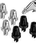 7mm Bike Brake Cable Lever Adjuster Screws Set for Mountain Bikes, showing six aluminum alloy barrel bolts, silver and black finish.
