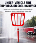 Premium Built Tough Stainless Steel Under Vehicle Fire Suppression Water Spray System For Electric Vehicle Emergency Control And Rust Proof Heavy Duty Road Ready Protection Setup displayed with red cast iron frame