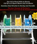 Heavy Duty Wire Spool Rack With Rolling Casters, Pro Grade Cable Organizer And Dispenser, Six Rods For Electrical Use