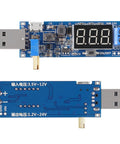 USB Step Up Down Power Supply Module with Adjustable DC-DC Boost Buck Converter from 1.2V to 24V, built-in display, dual view