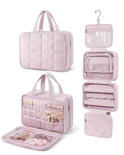 Travel Toiletry Bag With Jewelry Organizer Efficient ✓