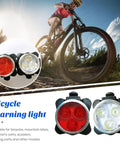 Cyclist riding with Two Pack USB Rechargeable Bike Lights Waterproof IP65 For Night Rides With Four Bright Modes Easy Install