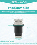 RV Water Tank Level Probes Kit Screw In Water Level Sensors For Fresh Gray And Black Waste Water Tanks 12 Pack With Corrosion Resistant Posts Grommets And Nut Assembly, black probe with nuts and grommet