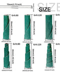 120 Grit Zirconia Sanding Bands For Detail Work Set 0.4 Inch By 1.5 Inch Cone And Cylinder Shapes With Measurements and Sizes