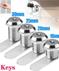 Mailbox Lock With 2 Keys For File Cabinet Tool Box Locker Cam Lock Security Lock Tough No Nonsense Build 16mm-30mm sizes