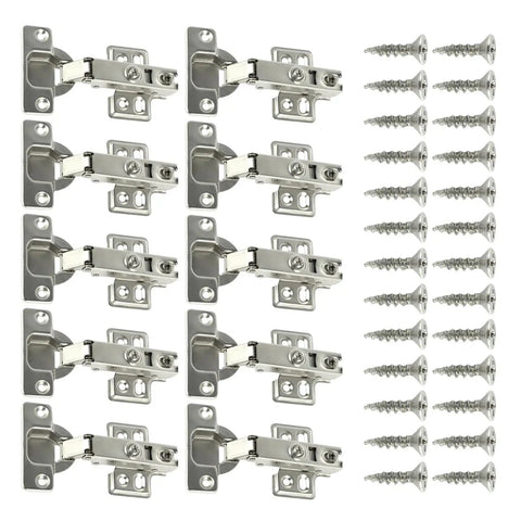 Door Stay Hinges 10 Pack Full Overlay No Slam Soft Close Cabinet Hinges With Silent Hydraulic Design For Cupboard Doors