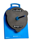 Top view of Beefy Heavy Duty 10 Inch Cable Reel Dispenser Stand With Non Slip Feet Portable Drum Holder