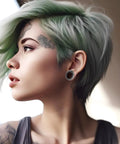 Profile view of a person wearing Dope Dragon Steel Ear Gauges 00G 10mm With Screw Back Stainless Steel Ear Tunnels Silver Tone With Diamond Accent
