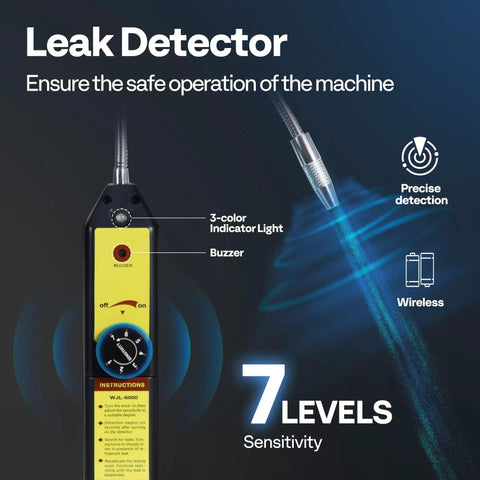 Powerful Workhorse 110V One Third HP AC Vacuum Pump Kit With leak detector featuring 7 sensitivity levels and indicator light