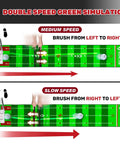 Double speed green simulation for Golf Putting Mat With Visible Trajectory Tracing, Alignment Mirror, And Adjustable Slopes