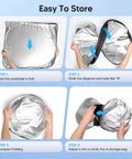 Diagram showing how to fold Custom Fit Windshield Sun Shade For Chevy Silverado And GMC Sierra 2007 To 2013