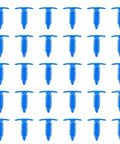 Front view of Queekay blue honeycomb laser bed hold-down pins, 50 pcs, 7.5–8 mm