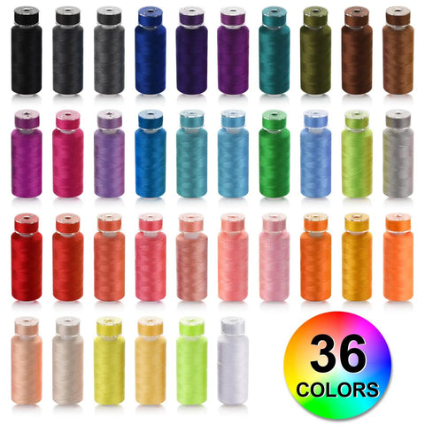 Real Deal Polyester Sewing Thread Kit With 36 Vibrant Shades And Prewound Bobbins Built For Machine Quilting Embroidery And Craft Hustles Straight Up Designed To Outlast Your Daily Stitching Sessions