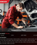 Mechanic checking engine for compatibility with Hydraulic Power Steering Rack And Pinion Assembly For Honda CR V 1997 2001 L4 2L
