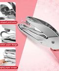 Star And Heart Hole Punch Set 1/4 Inch Handheld Paper Punch With Soft Grip Pink Handles Two Pack For Tags Clothing Tickets Scrapbooking
